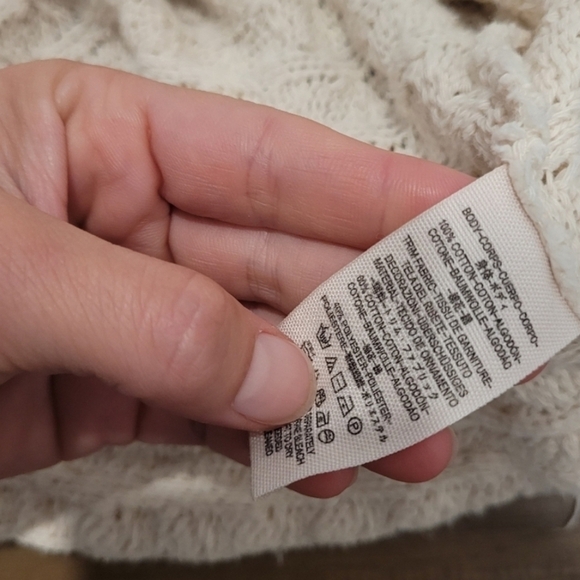 Free People We The Free Women's Cotton Boho Slouchy Sweater Size Small - Picture 4 of 6